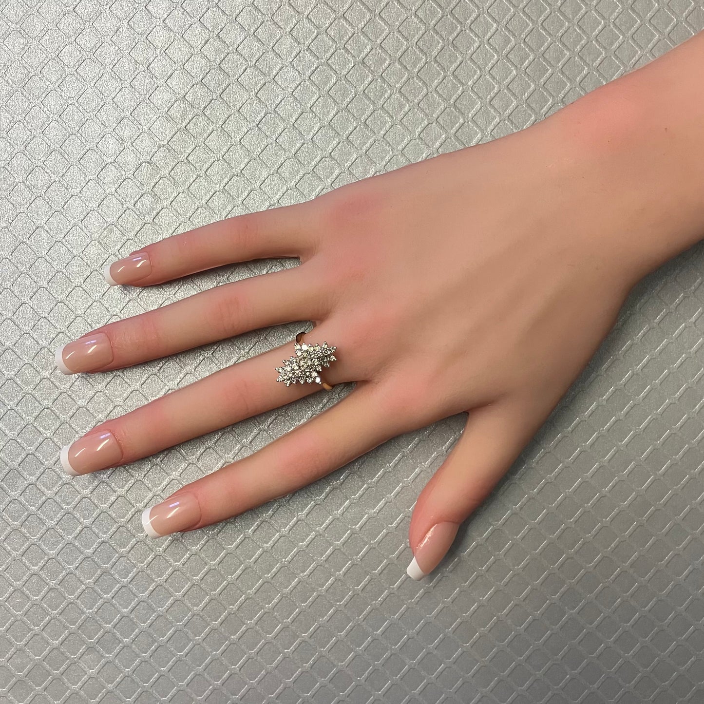 Preowned Yellow Gold and Diamond Cluster Ring