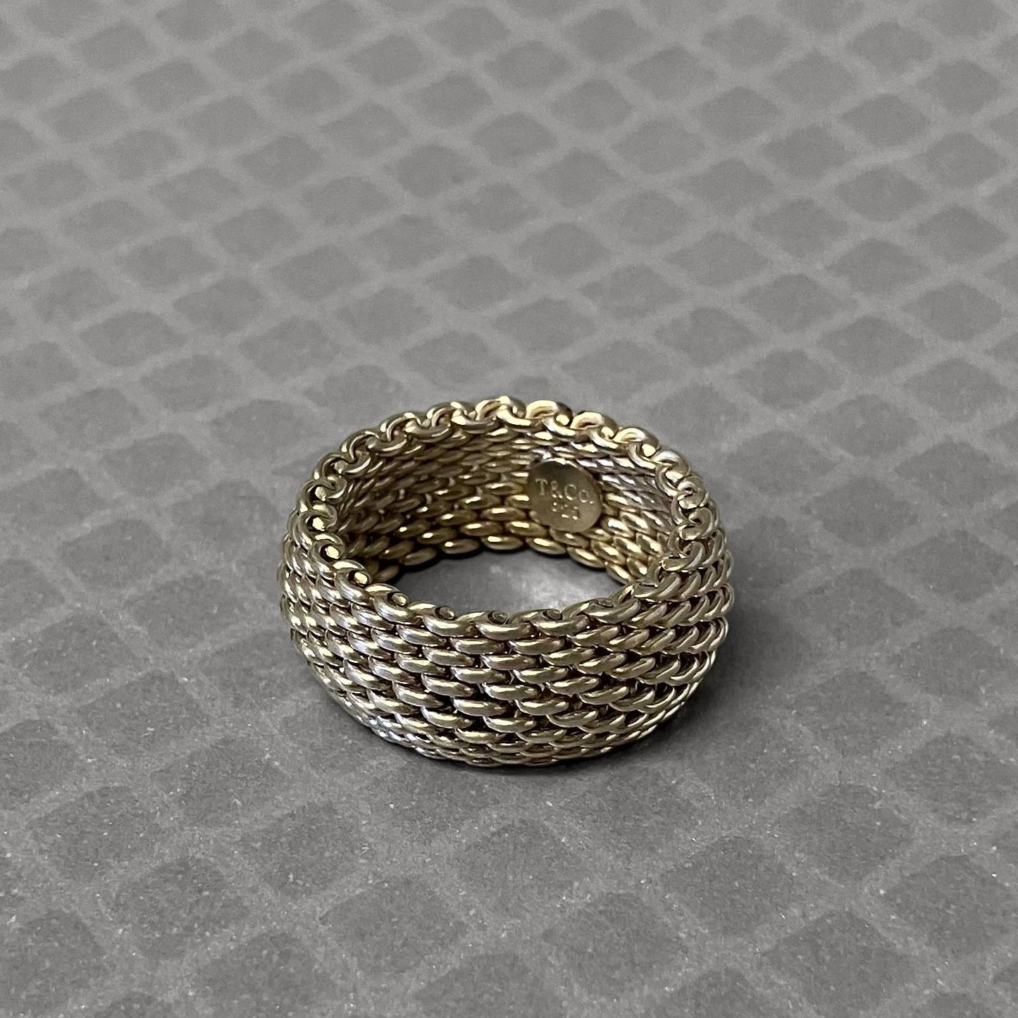 Preowned Sterling Silver Tiffany & Co. Somerset Mesh Ring