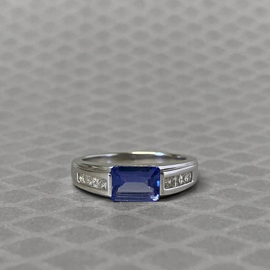 Preowned White Gold Tanzanite and Diamond Le Vian Ring