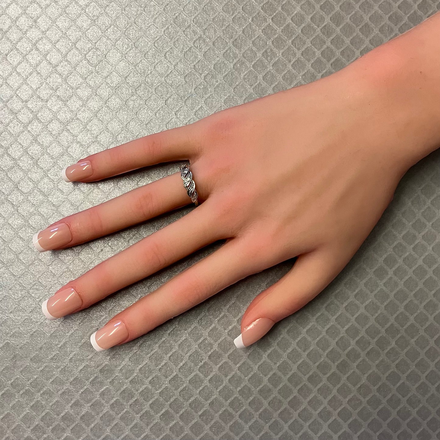 Preowned White Gold and Diamond Twist Ring
