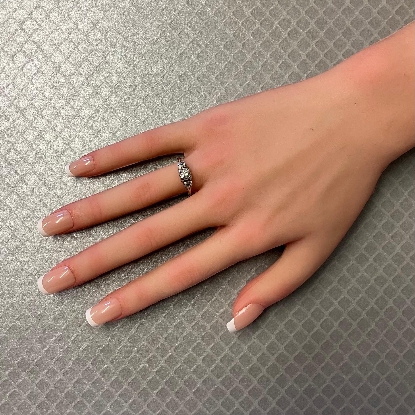 Preowned Yellow Gold and Diamond Illusion Engagement Ring