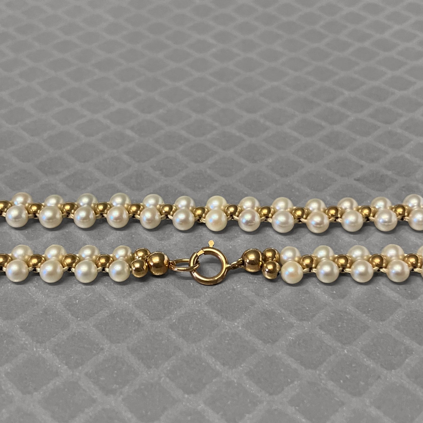 Preowned Yellow Gold and Pearl Woven Collar