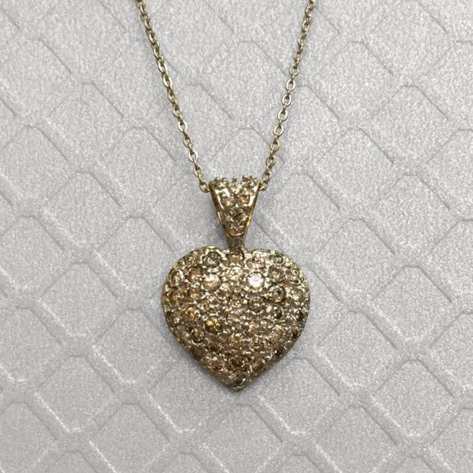 Preowned White Gold and Diamond Heart Pendant