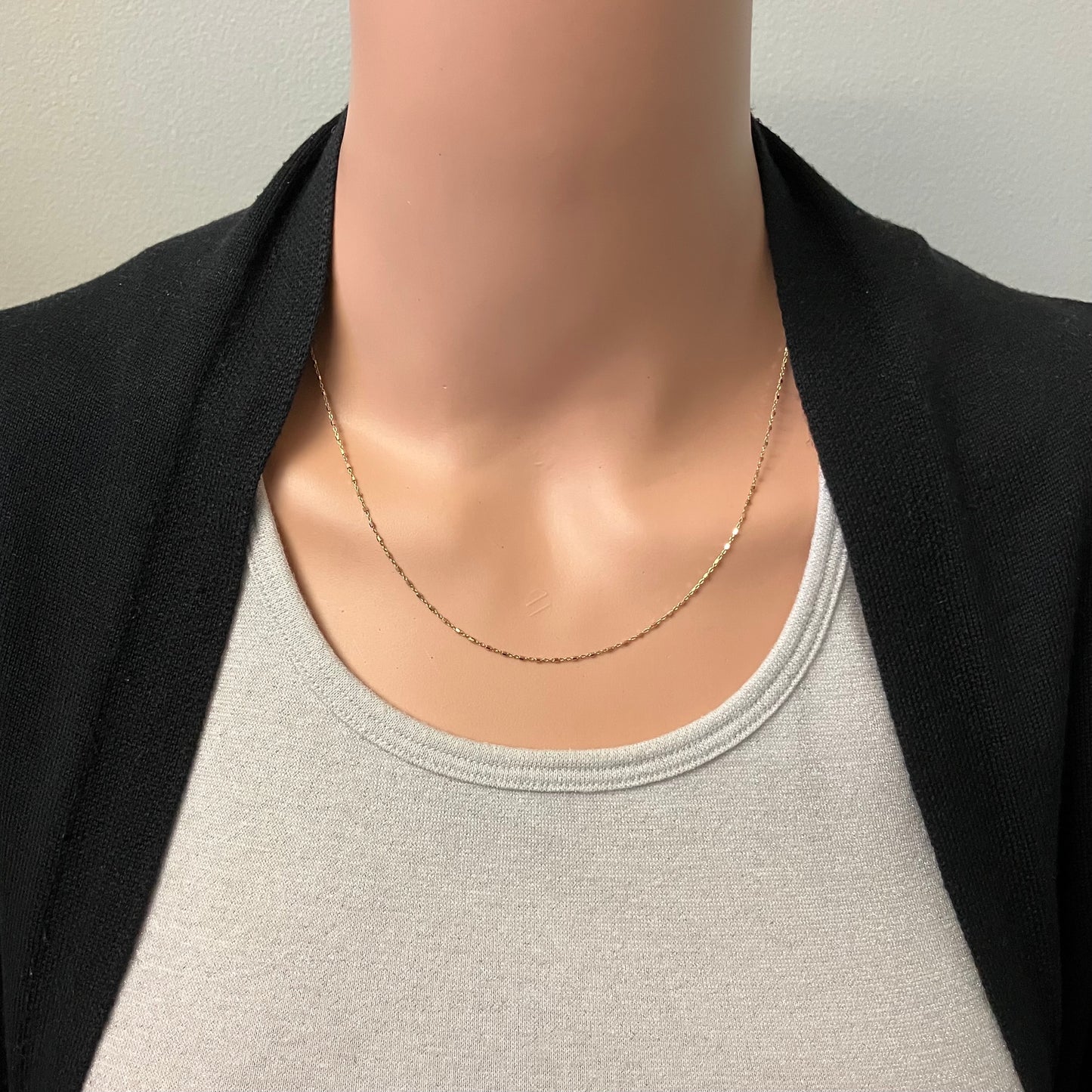 Preowned Yellow Gold Square and Circular Link Chain