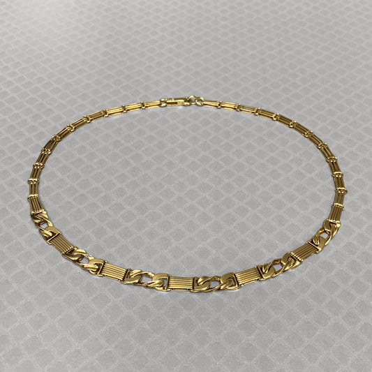 Preowned Yellow Gold Square Link Necklace