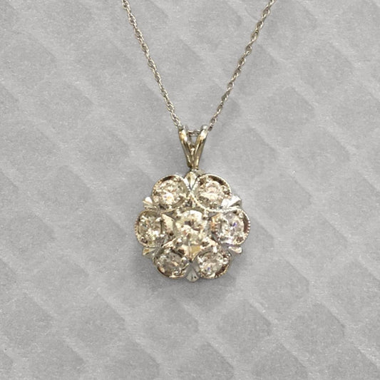 Preowned White Gold and Diamond Pendant