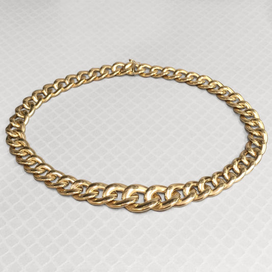 Preowned Yellow Gold Curb Link Necklace