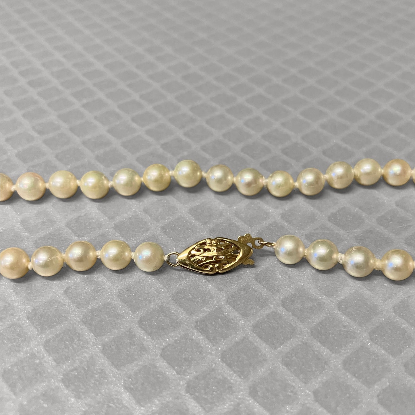 Preowned Yellow Gold and Akoya Cultured Pearl Necklace