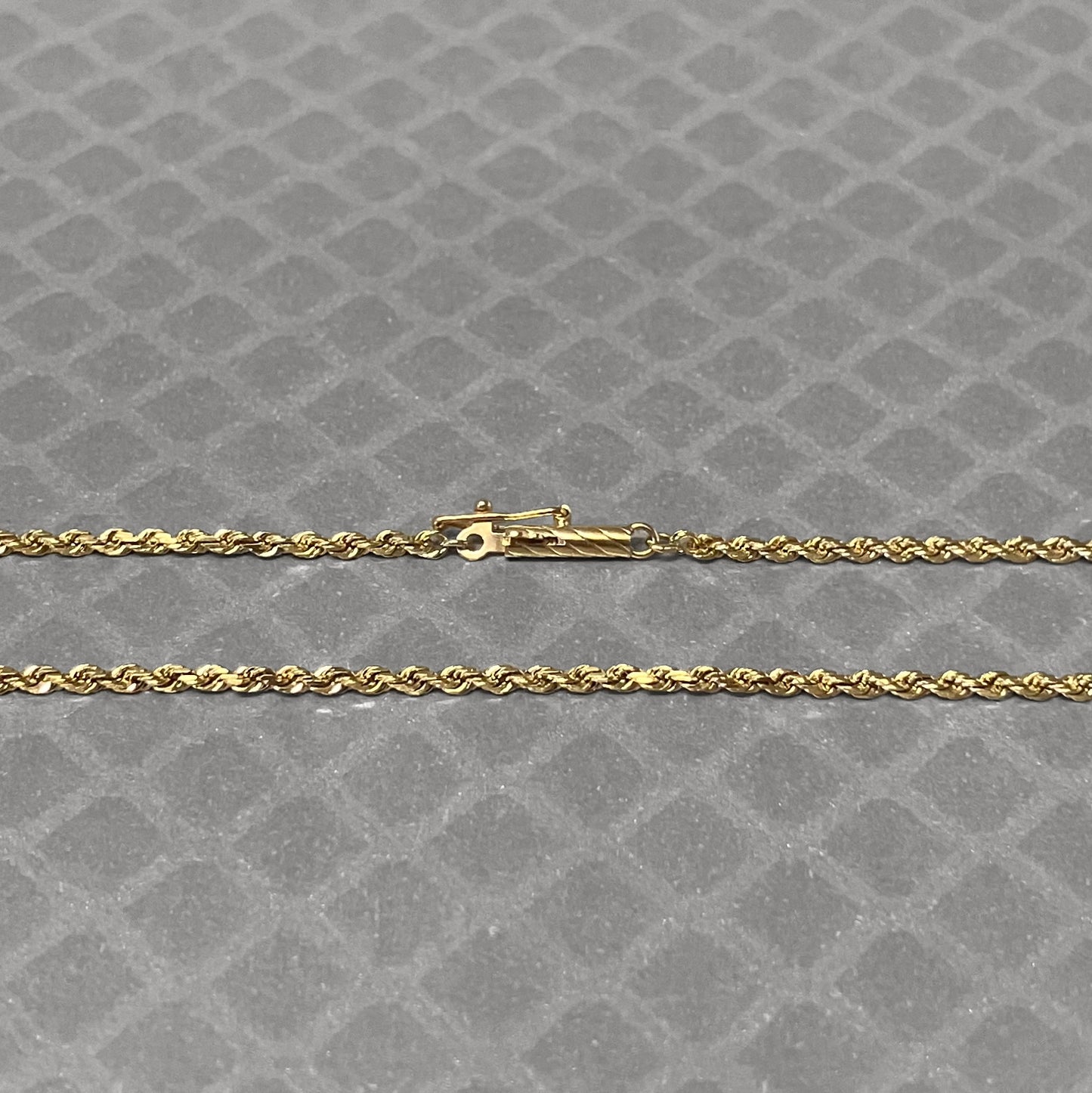 Preowned Yellow Gold Diamond Cut Rope Chain