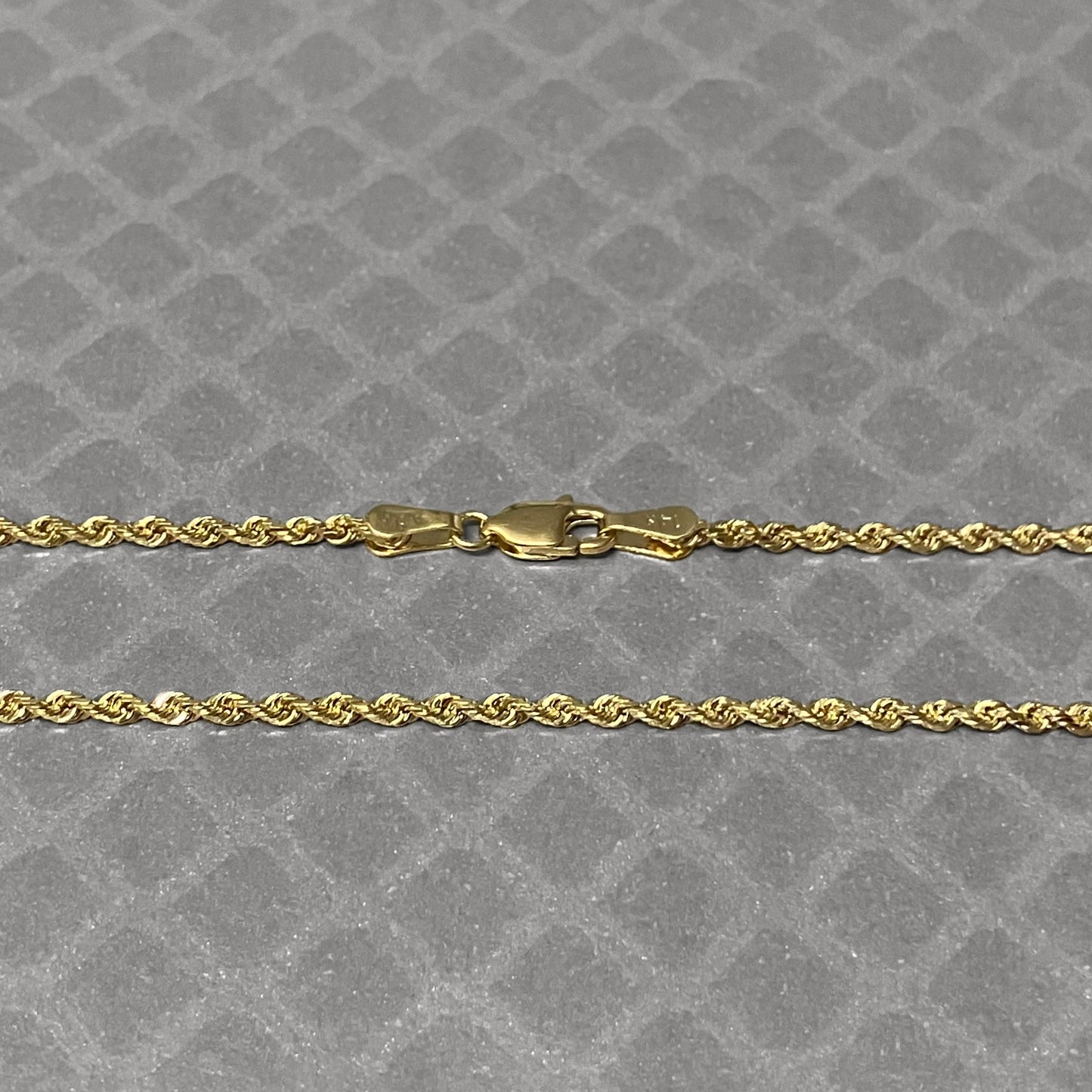 Preowned Yellow Gold Diamond Cut Rope Chain