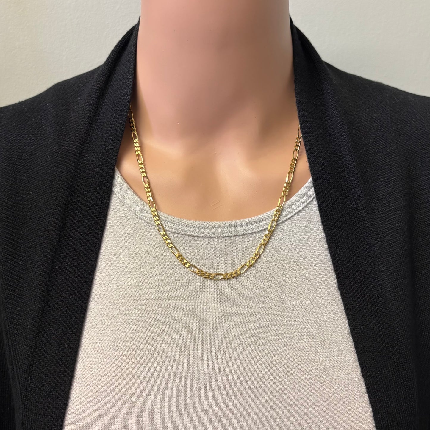 Preowned Yellow Gold Figaro Chain