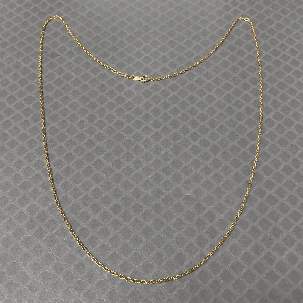 Preowned Yellow Gold Open Link Rope Chain