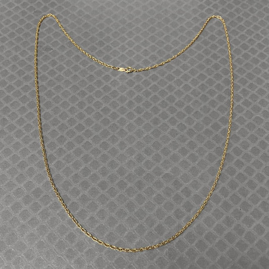 Preowned Yellow Gold Open Link Rope Chain