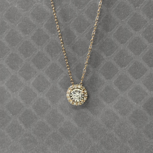 Preowned Rose Gold and Diamond Cluster Pendant