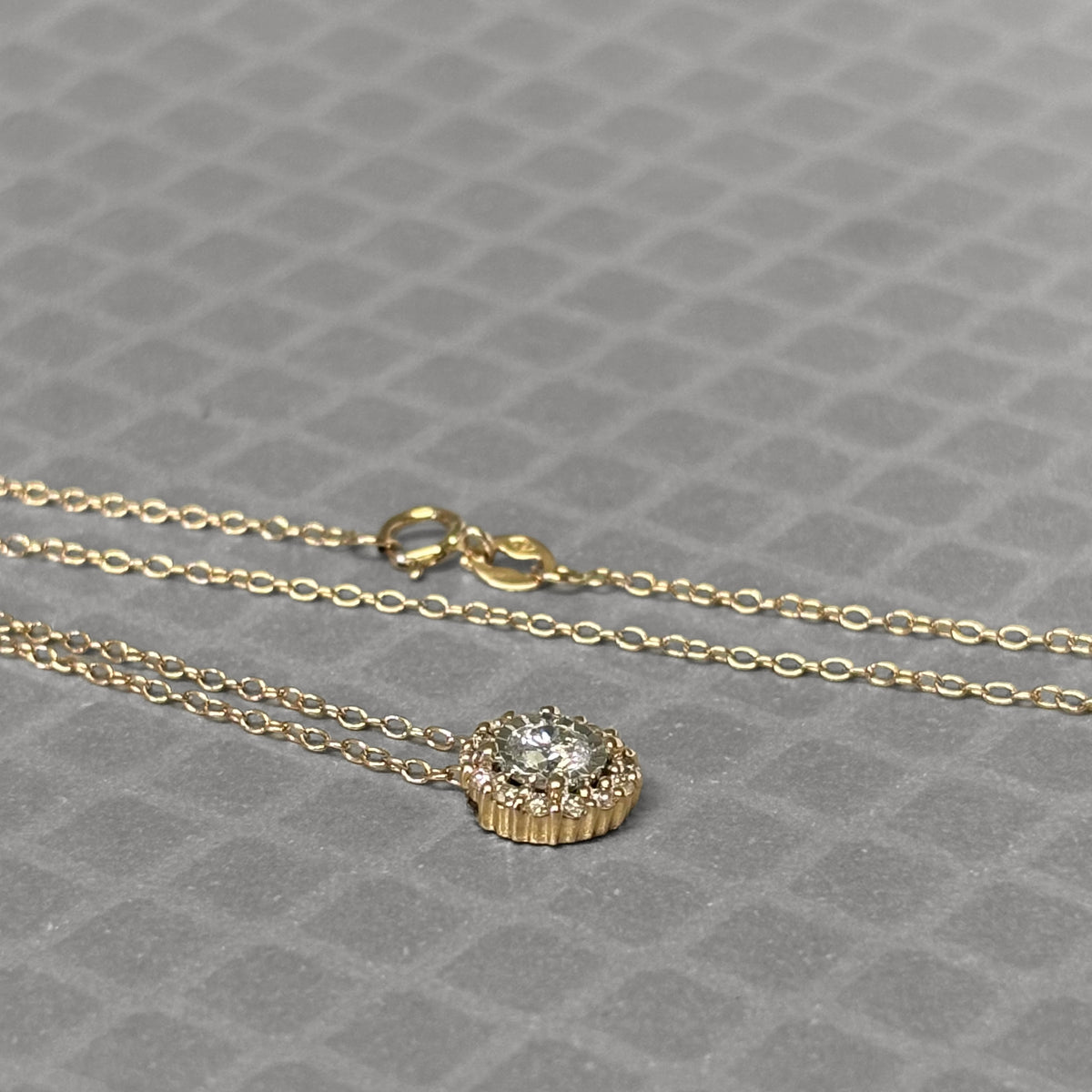 Preowned Rose Gold and Diamond Cluster Pendant