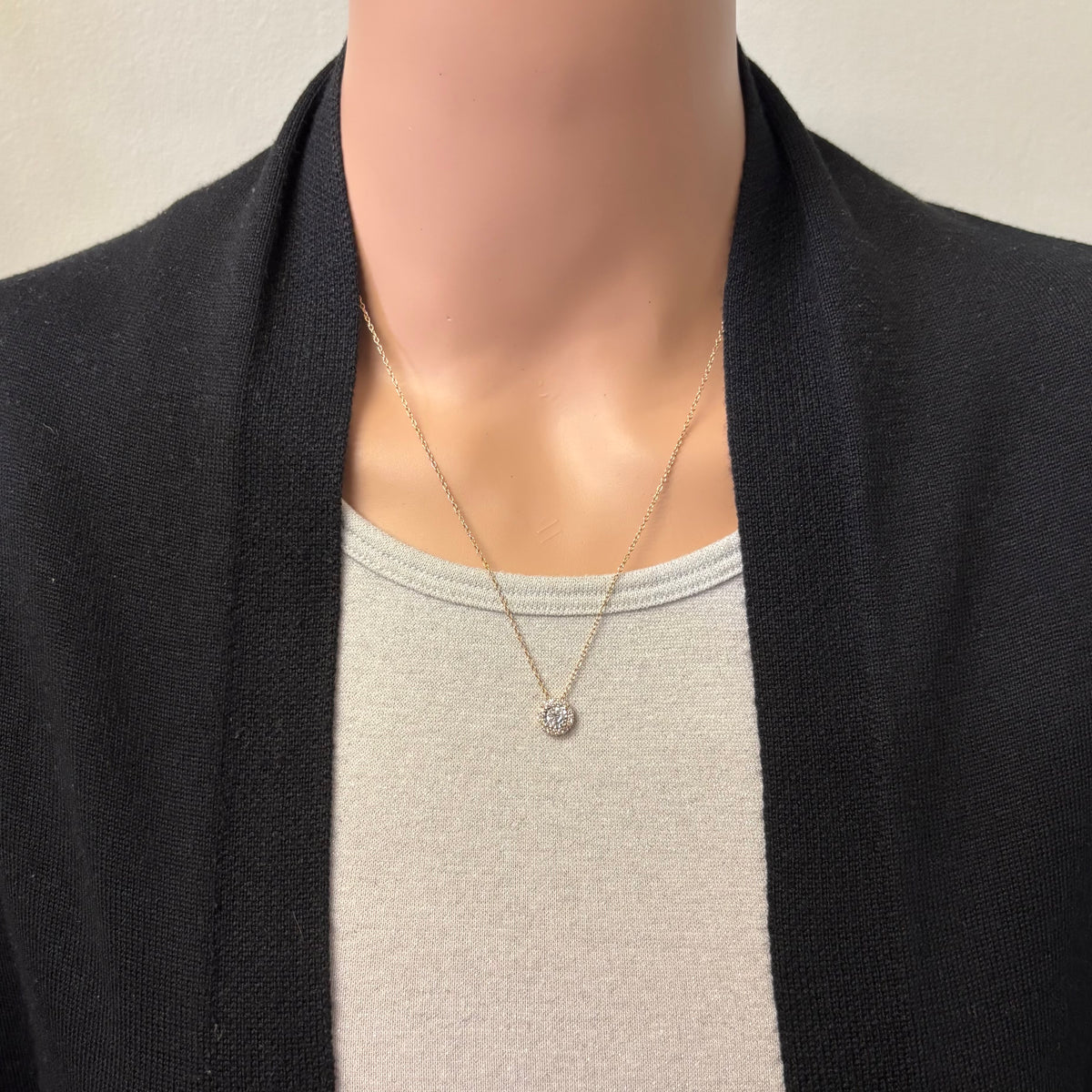 Preowned Rose Gold and Diamond Cluster Pendant