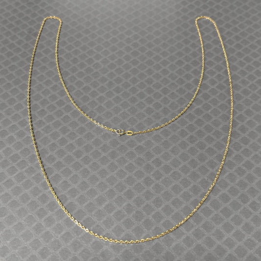Preowned Yellow Gold Diamond Cut Rope Chain