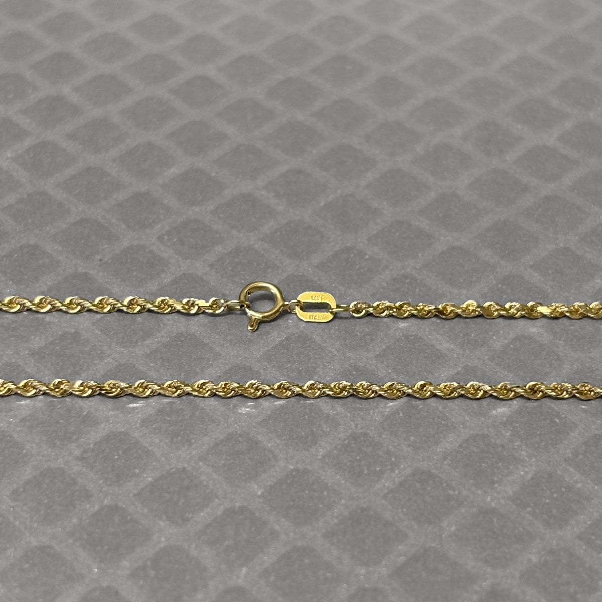 Preowned Yellow Gold Diamond Cut Rope Chain