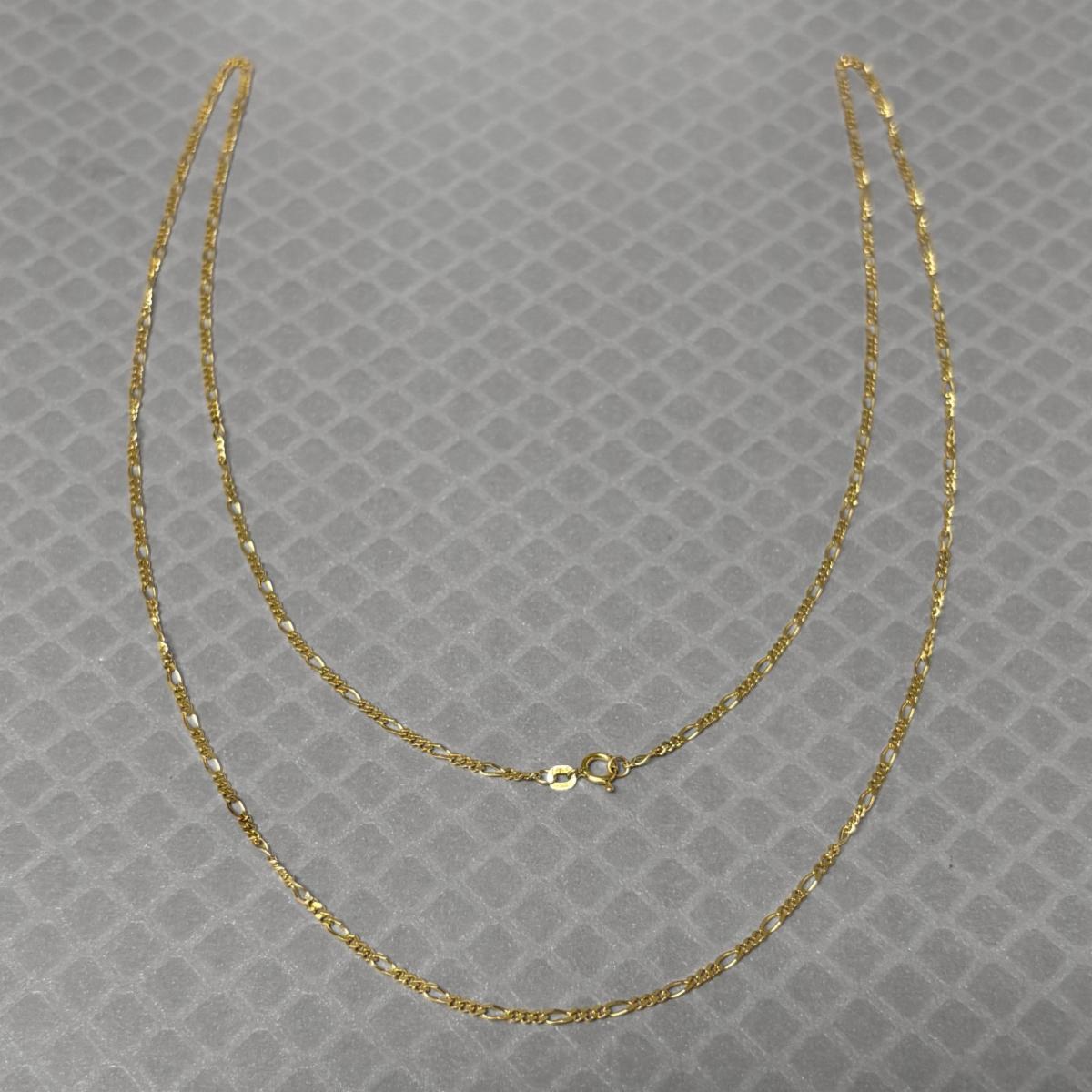 Preowned Yellow Gold Figaro Chain Necklace
