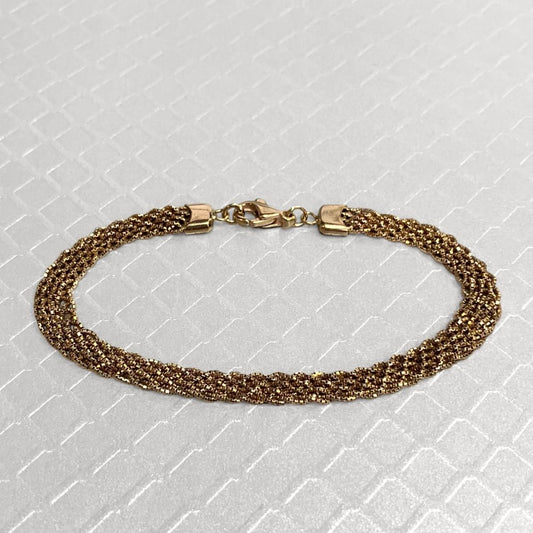Preowned Yellow Gold Hand Woven Bracelet