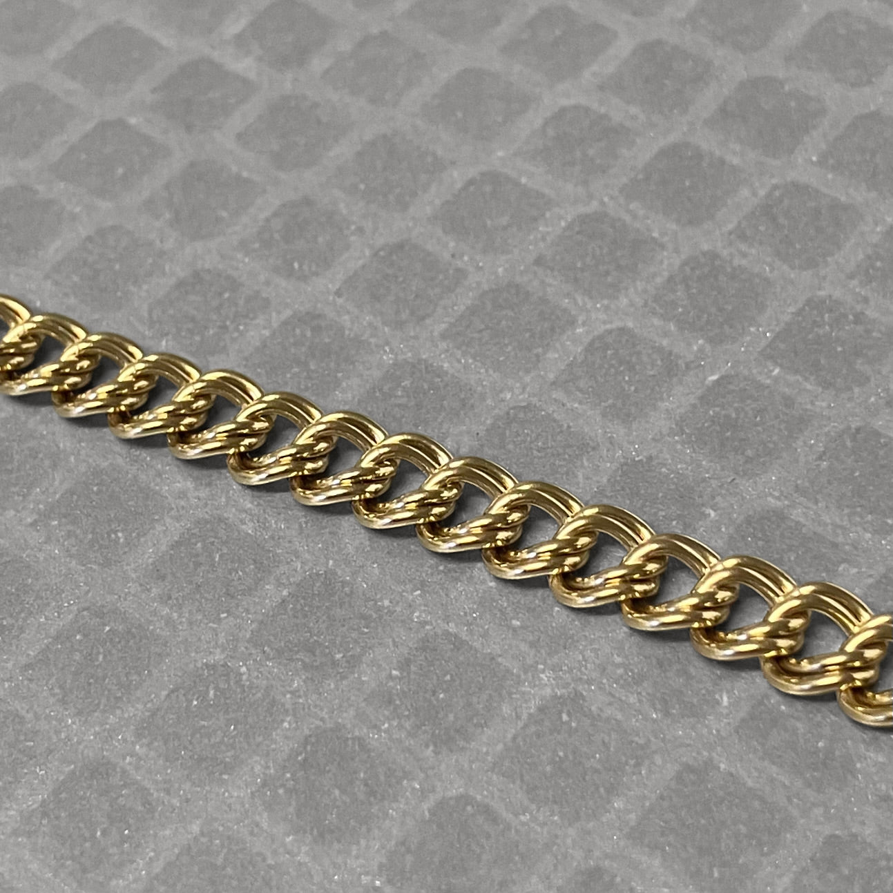 Preowned Yellow Gold Double Curb Link Bracelet