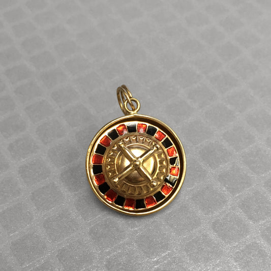 Preowned Yellow Gold Roulette Wheel Charm