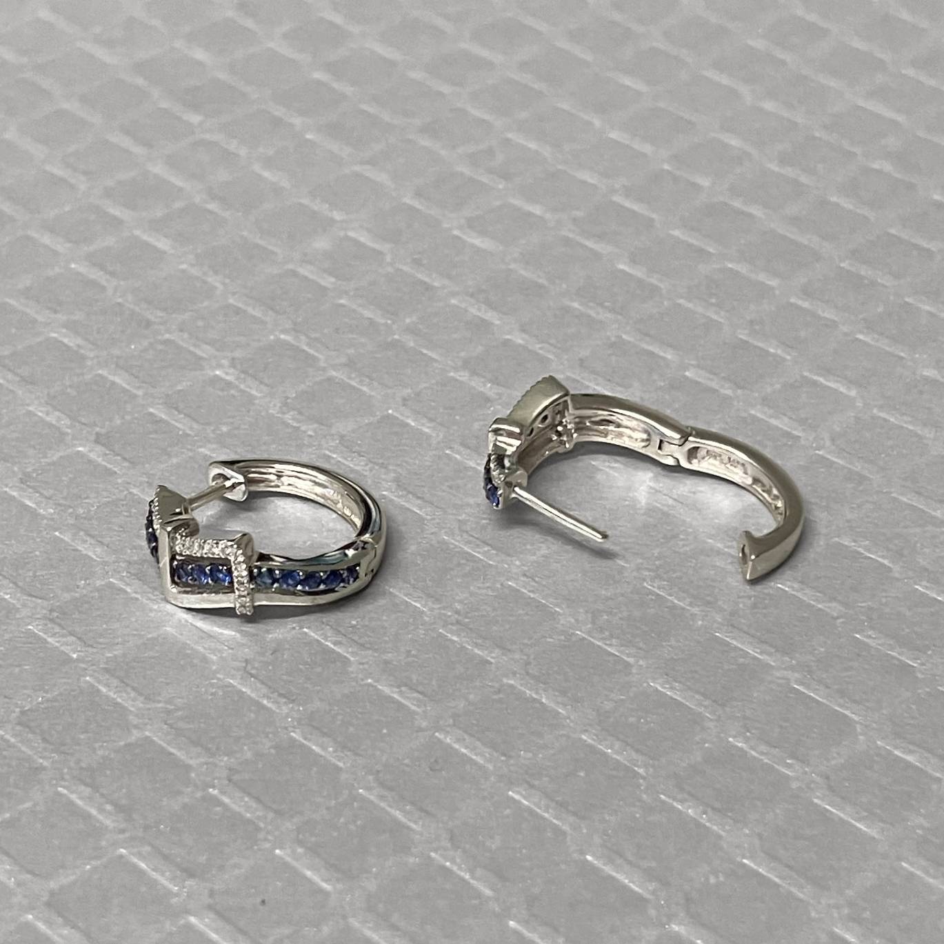 Preowned White Gold Sapphire and Diamond Le Vian Earrings