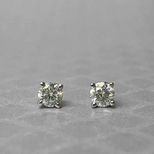 Preowned White Gold and Diamond Stud Earrings