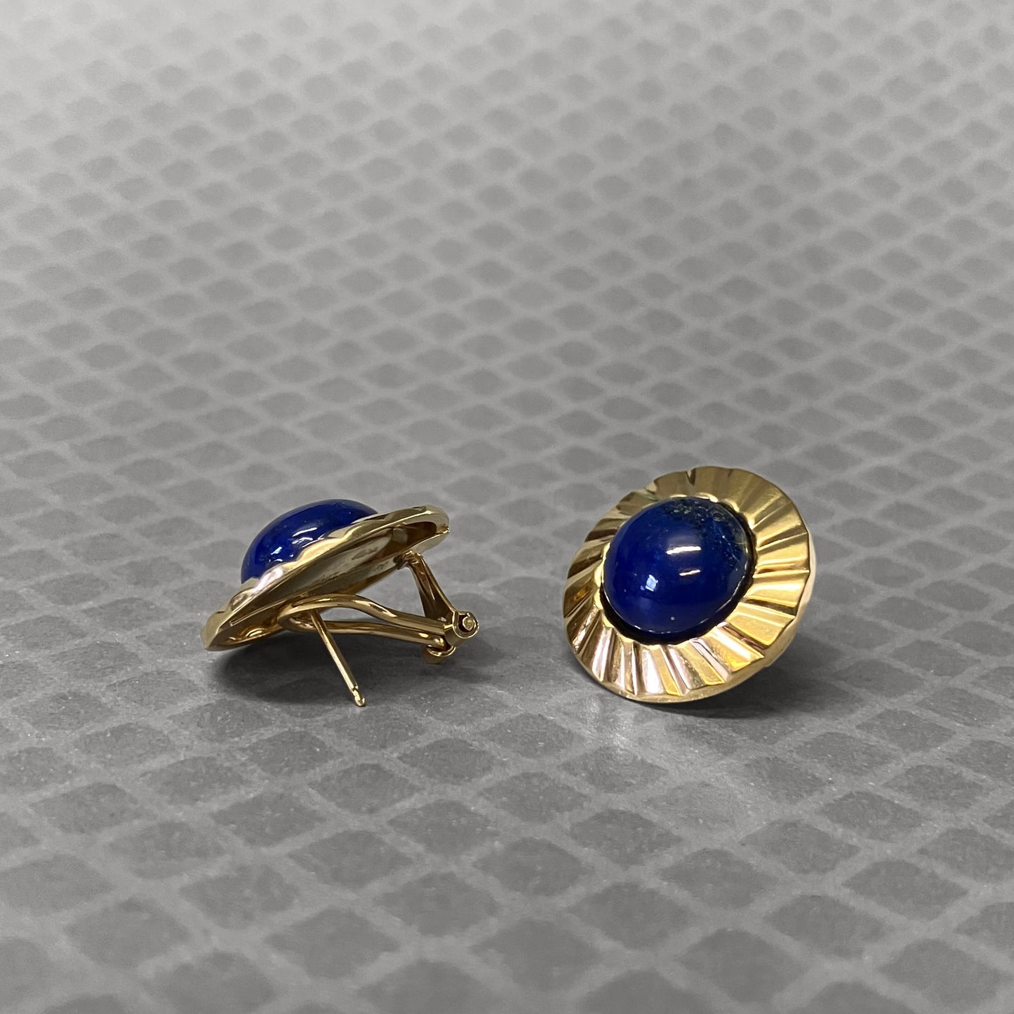 Preowned Yellow Gold and Lapis Earrings