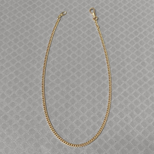 Preowned Yellow Gold Curb Style Watch Chain