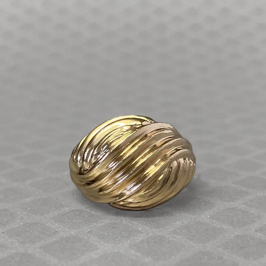Preowned Yellow Gold Twist Dome Ring