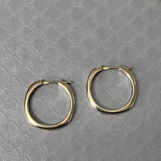 Preowned Sterling Silver Tiffany & Co. Squared Hoop Earrings