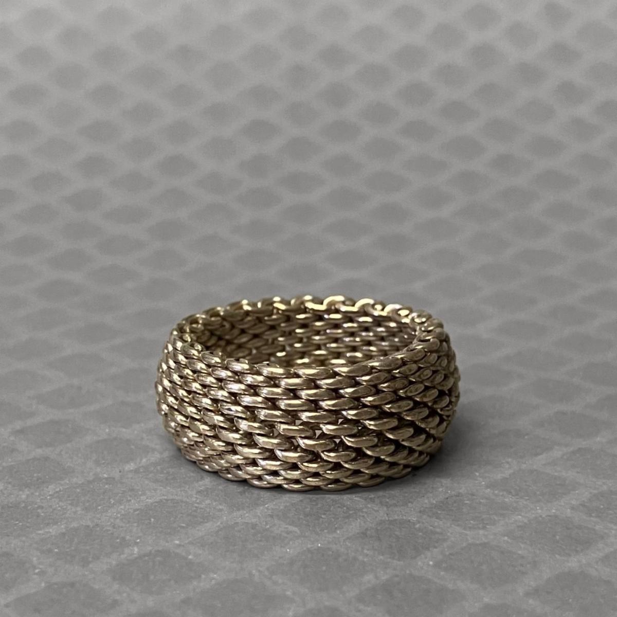 Preowned Sterling Silver Tiffany & Co. Somerset Mesh Ring