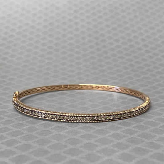 Preowned Rose Gold and Chocolate Diamond Le Vian Bangle Bracelet