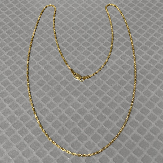 Preowned Yellow Gold Open Link Rope Chain