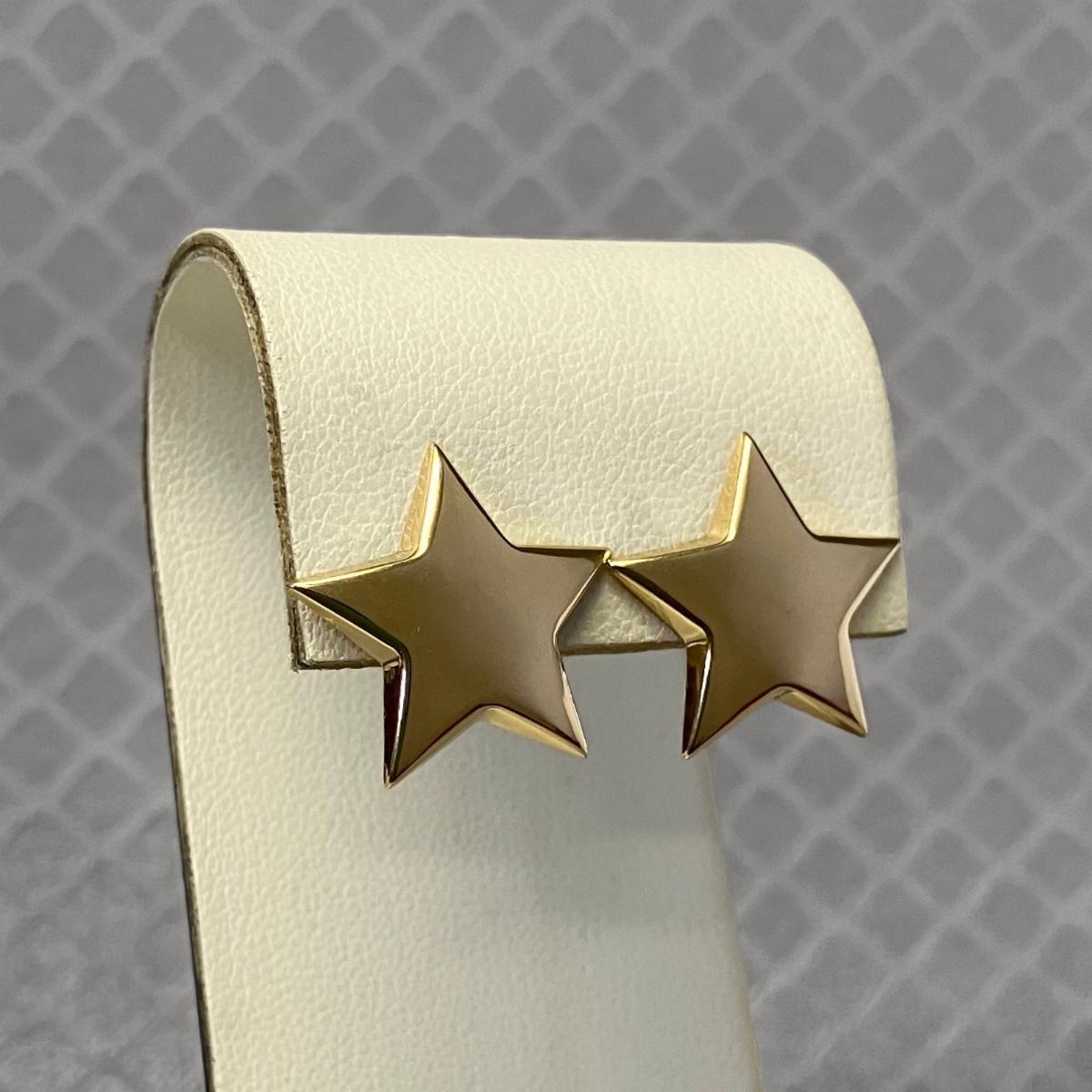 Preowned Yellow Gold Star Earrings