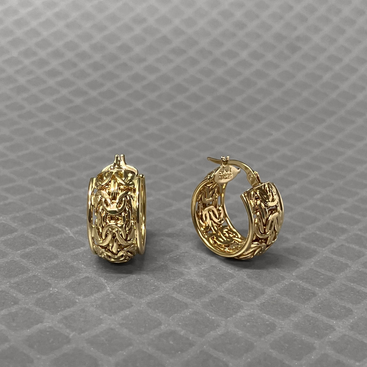 Preowned Yellow Gold Bismarck Hoop Earrings