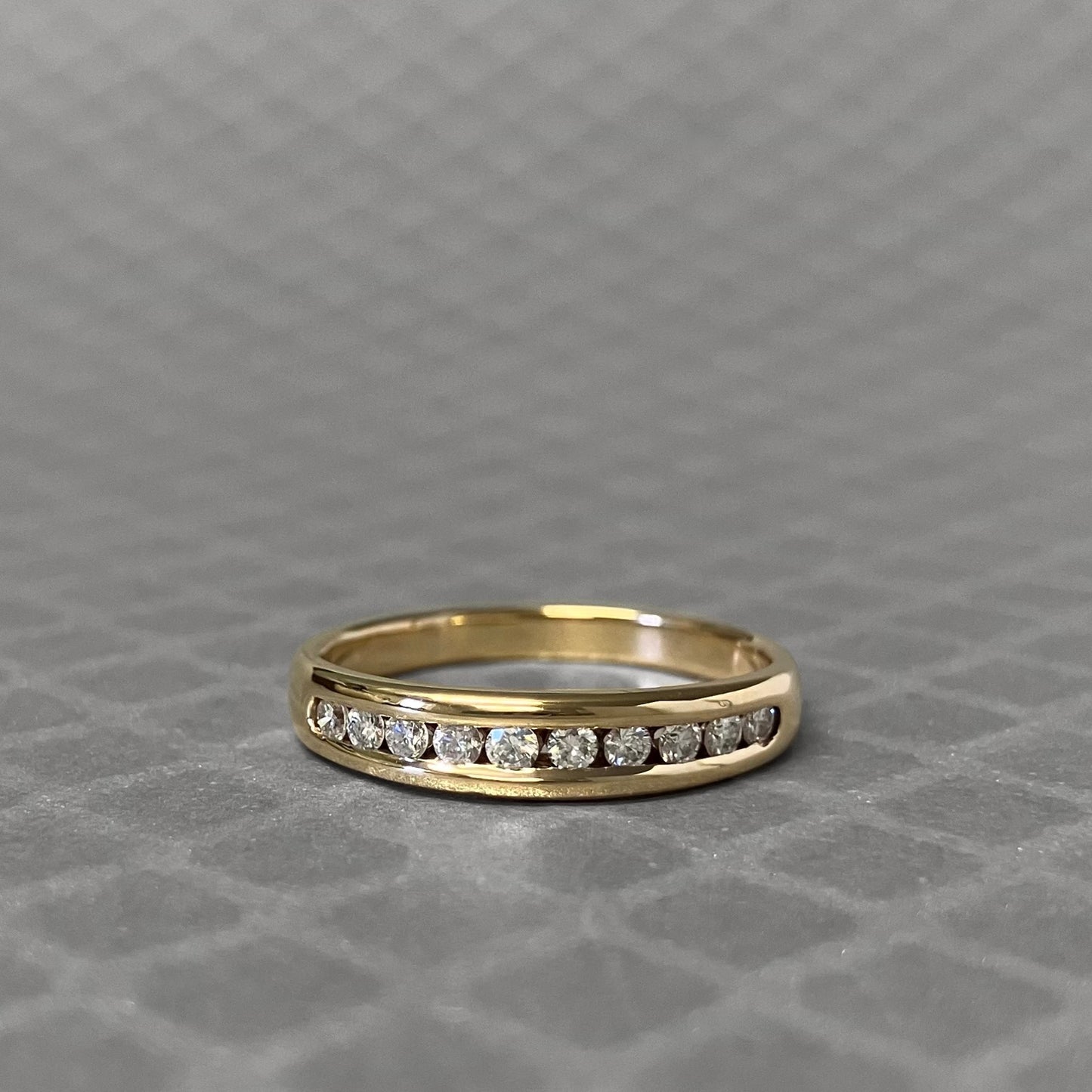 Preowned Yellow Gold and Diamond Channel Set Ring