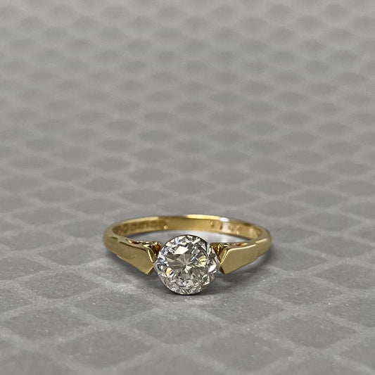 Preowned Platinum and Yellow Gold Diamond Ring