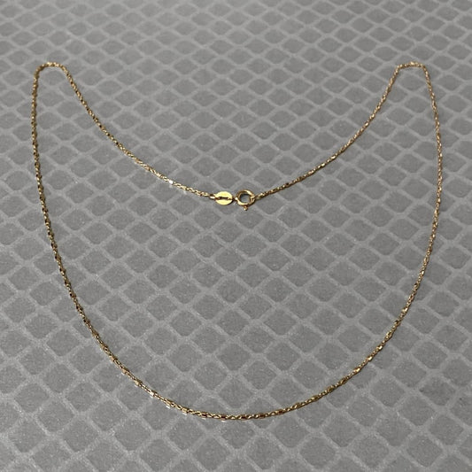Preowned Yellow Gold Square and Circular Link Chain
