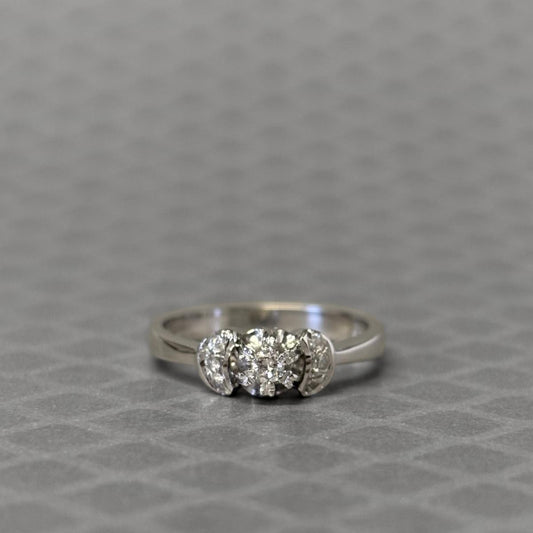 Preowned White Gold and Diamond Design Ring